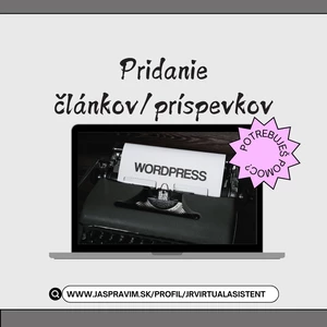 Pridanie článkov/príspevkov na webstránku