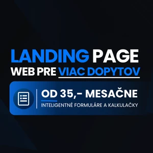 Landing page - bez vstupnej investície