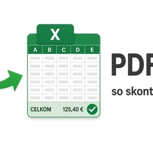 prevod PDF faktúr a výpisov do Excelu so skontrolovanými súčtami