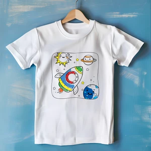Grafik/Grafička - Návrhy na detské tričká s omaľovánkou