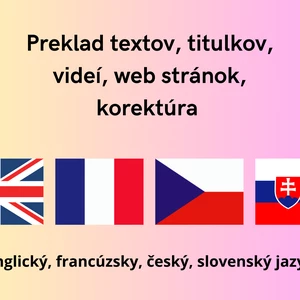 Spravím preklad z/do anglického jazyka