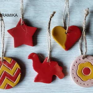 Keramická sada ozdob 5ks - sada21