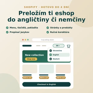 Preložím ti Shopify eshop do angličtiny alebo nemčiny