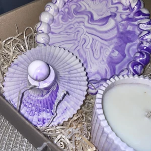 Jesmonite darčekový set fialový