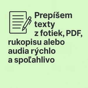 Prepíšem za vás čokoľvek 