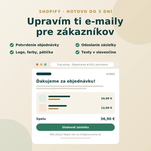 Upravím e-mailové oznámenia pre zákazníkov v Shopify