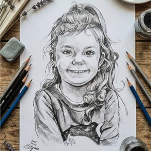 Portrét na mieru podľa fotografie – profesionálna ilustrácia A4