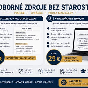 Ja spravím úpravu citácií a vyhľadám zdroje