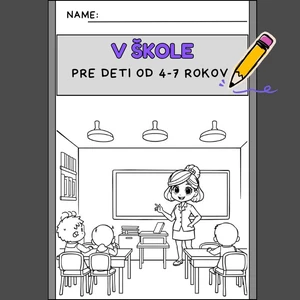 V škole ako Omaľovánka pre deti na stiahnutie vo formáte PDF - 20 strán