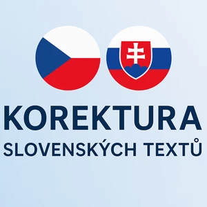 Ja udělám korekturu a jazykovou úpravu slovenských textů