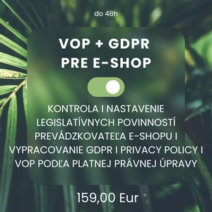 GDPR + VOP pre e - shop