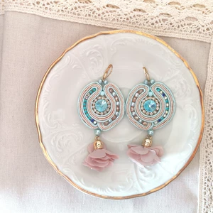 Soutache náušnice Swarovski