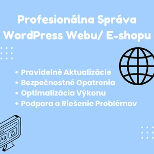 Profesionálna Správa WordPress Webu/E-shopu