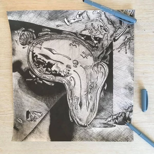 Kresba Melting watch by Salvador Dalí