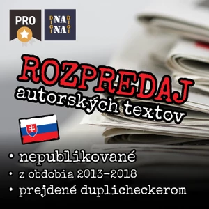 Rozpredaj nepublikovaných autorských článkov