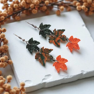 Polymérové náušnice Jesenné listy 