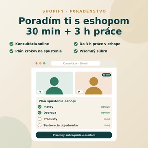 Poradenstvo pre Shopify eshop - 30 min konzultácia a 3 h práce