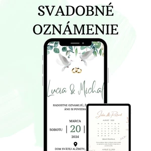 SVADOBNÉ OZNÁMENIE NA MIERU