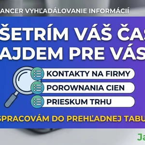 Urobím za vás prieskum na internete a spracujem dáta