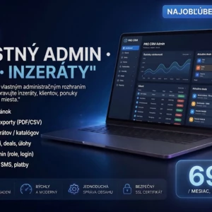 Kompletny inzertny web a system na mieru PRO CRM