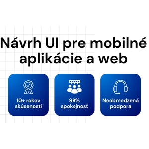Navrhnem moderný UI dizajn pre mobilnú aplikáciu Android iOS alebo web