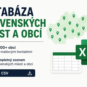 Databáza miest a obcí na Slovensku pre rok 2026