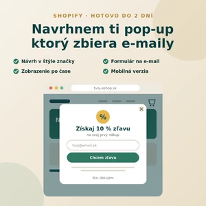 Navrhnem a vytvorím pop-up okno pre tvoj Shopify eshop