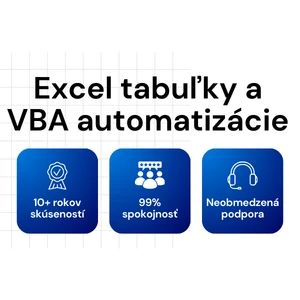 Vytvorím profesionálne Excel tabuľky a VBA automatizácie na mieru