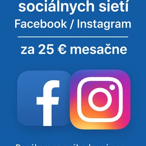 Správa sociálnych sietí – Facebook / Instagram za 25 € mesačne