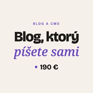 Pridám na váš web blog s jednoduchou správou článkov