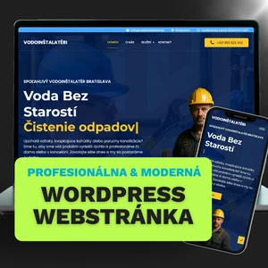 Wordpress web stránka pre firmy na MIERU