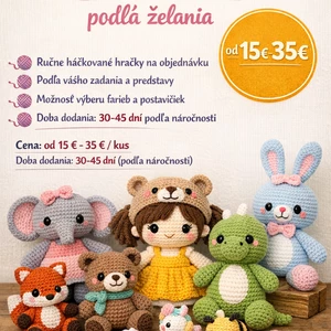 Háčkovaná hračka na mieru – ručná výroba