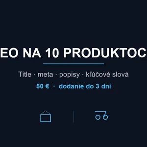 SEO úprava 10 produktov v e-shope