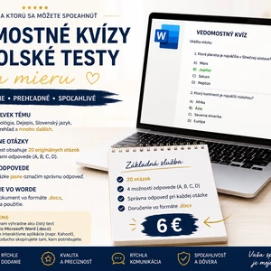 Vytvorím textové vedomostné kvízy a testy do Wordu