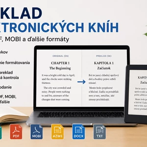 Preklad elektronických kníh EPUB PDF MOBI pomocou AI a kontrola