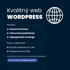 Kvalitný web vo Wordpresse