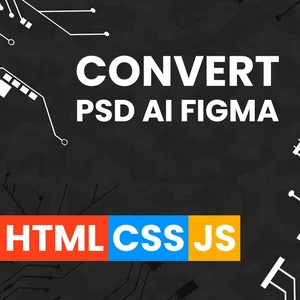 Skonvertujem PSD, AI, FIGMA do HTML5, CSS3, JS