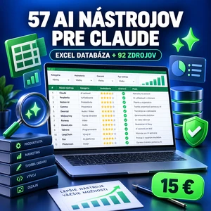 Predám Excel databázu 57 AI nástrojov pre Claude