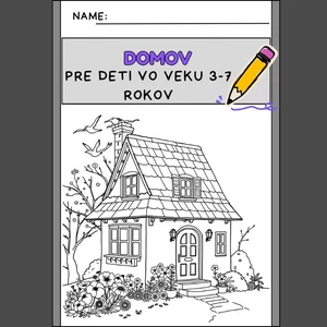 Domov Omaľovánka pre deti na stiahnutie vo formáte PDF - 12 strán
