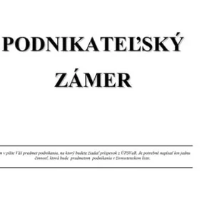 Ja spravím podnikateľský zámer pre ÚPSVaR