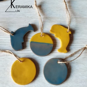 Keramická sada ozdob 5ks - sada14