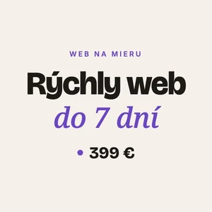 Vytvorím rýchly web na mieru pre vašu firmu