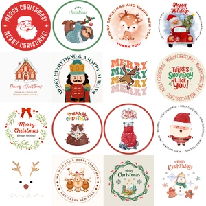 30 originálnych vianočných okrúhlych nálepiek