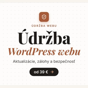 Mesačná správa a údržba WordPress webu – aktualizácie zálohy bezpečnosť