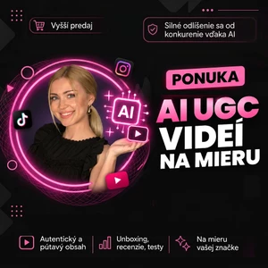 Balík 5x AI UGC videí pre Meta alebo TikTok reklamy