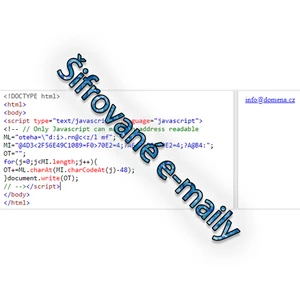 Zašifruji 5 Vašich e-mailových adres na web, aby byly funkční, ale aby je nesbírali roboti