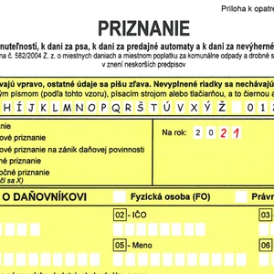 Spracovanie priznania k dani z nehnuteľnosti