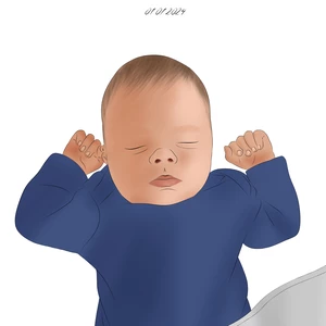 Vytvořím Vám personalizovaný obrázek miminka 