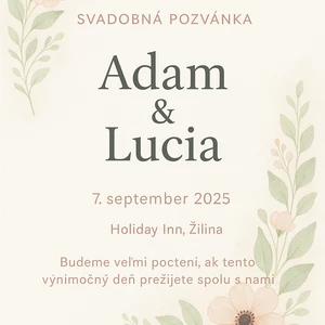 Ja spravím pozvánky na svadbu