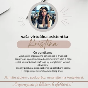 Virtuálna asistentka – spoľahlivá podpora pre váš biznis